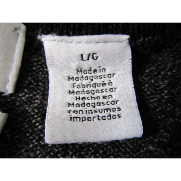 Calvin Klein Extra Fine Merino Sweater Heathered Charcoal V Neck Mens Large EUC - Picture 15 of 16